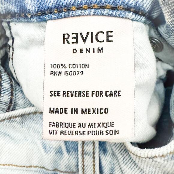 Revice Button Fly Distressed Denim Jeans Ripped Knees Size 26 - Picture 7 of 8